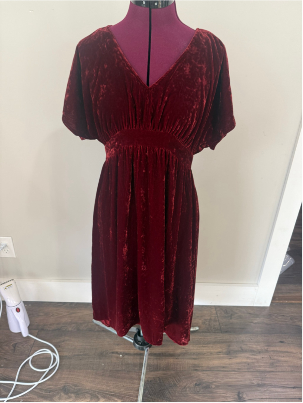 Cabi Grace Tribute Crushed Velvet Dress Small Holidays Christmas